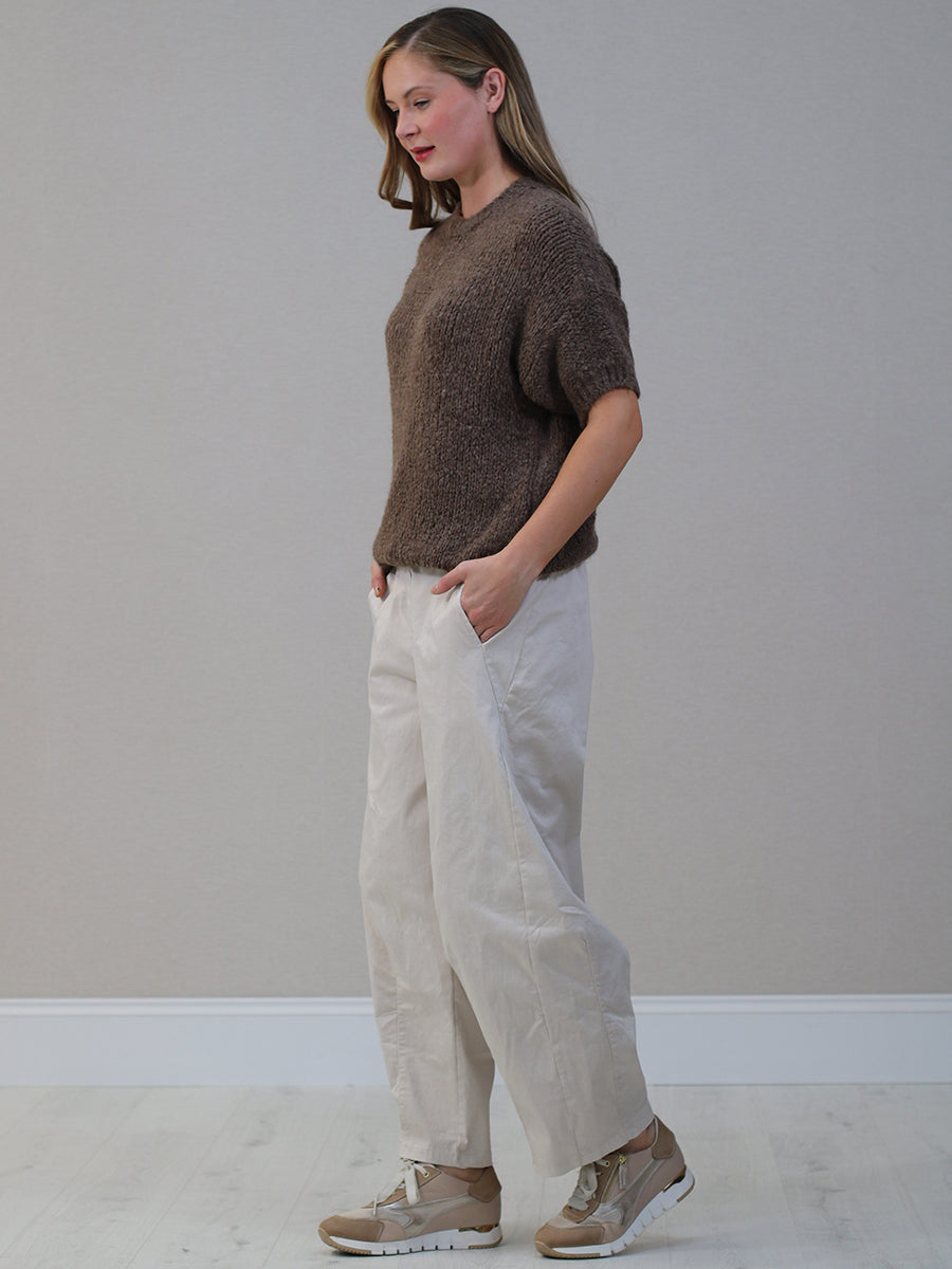 Wool Knitted Baggy Crop Jumper