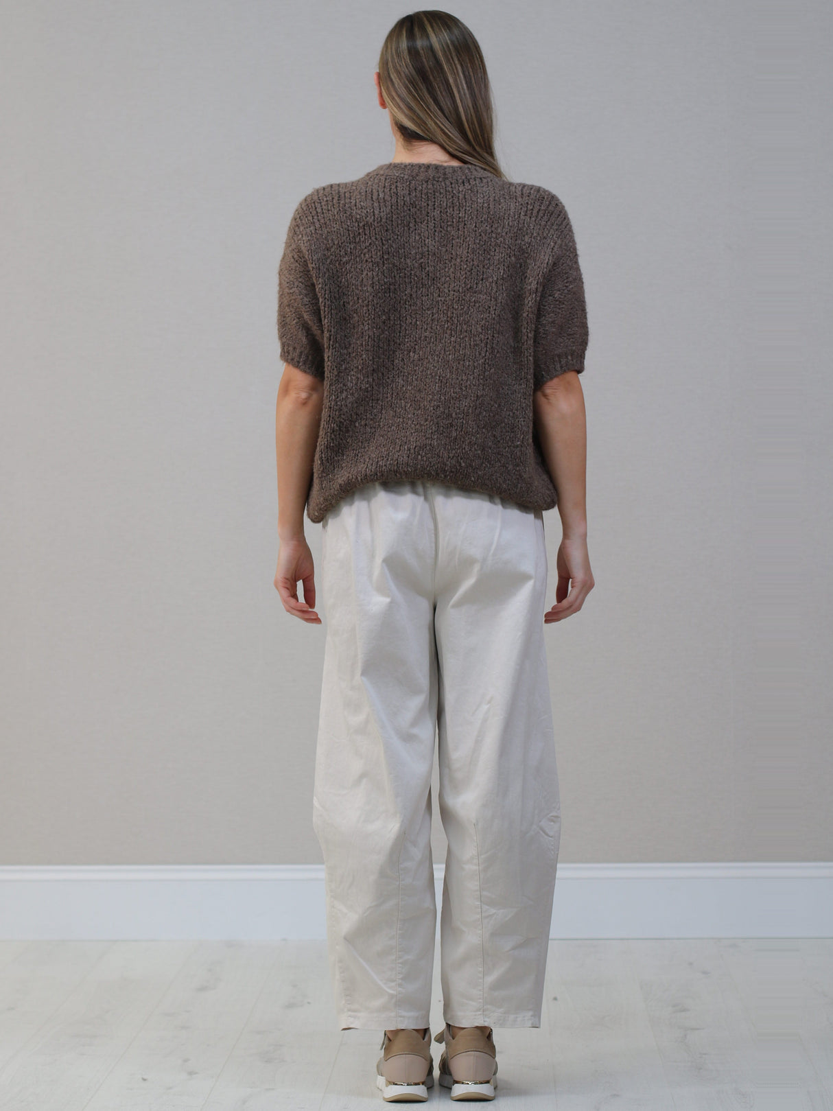 Wool Knitted Baggy Crop Jumper