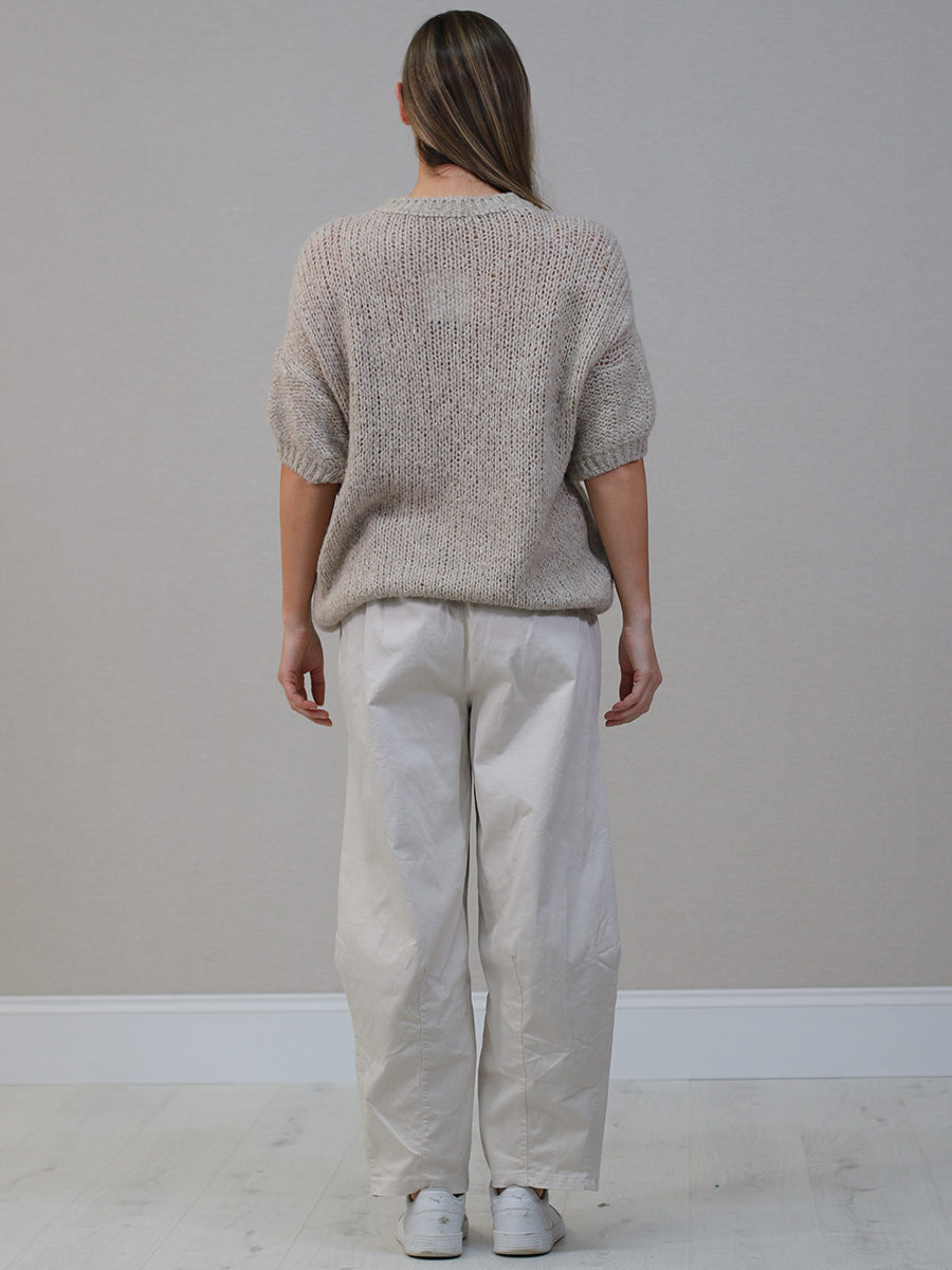 Wool Knitted Baggy Crop Jumper