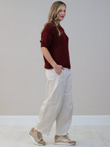 Wool Knitted Baggy Crop Jumper