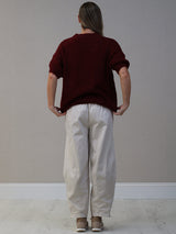 Wool Knitted Baggy Crop Jumper