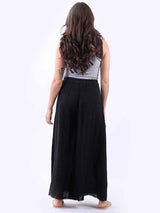 Raw Edge Wide Leg Linen Trouser