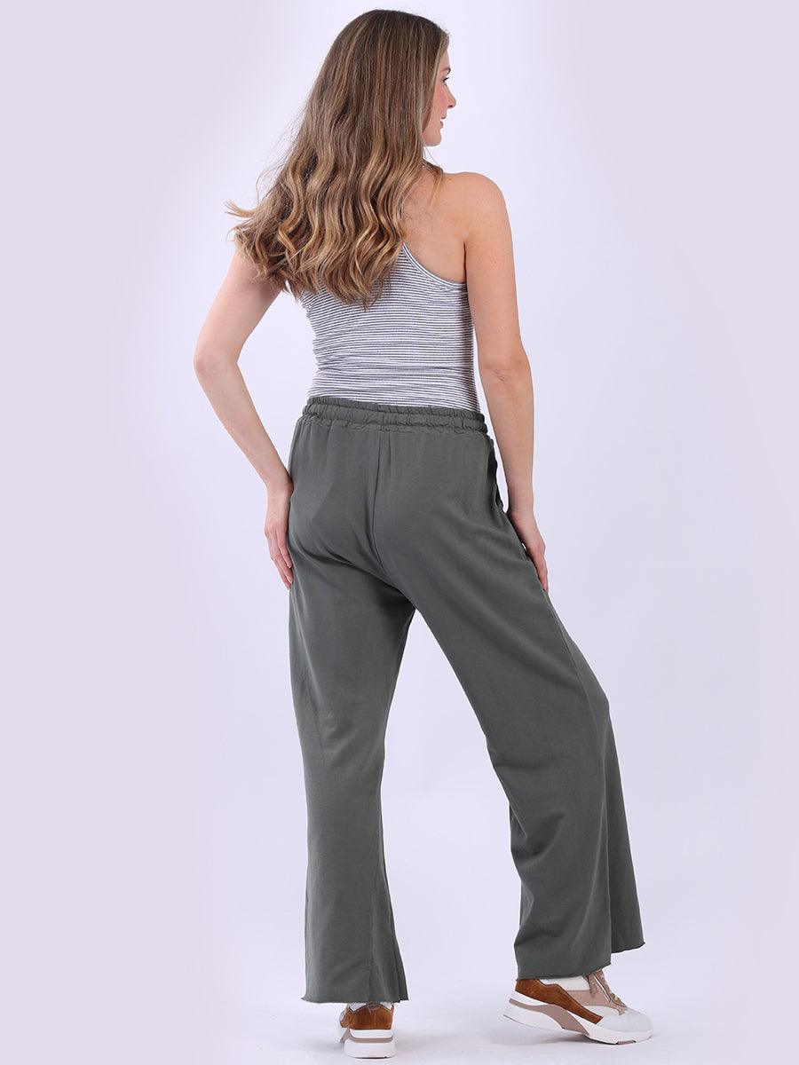 Wide Legs Women Cotton Trouser