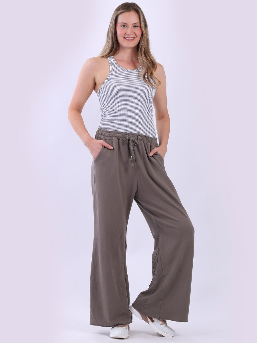 Wide Legs Women Cotton Trouser