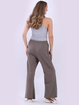 Wide Legs Women Cotton Trouser