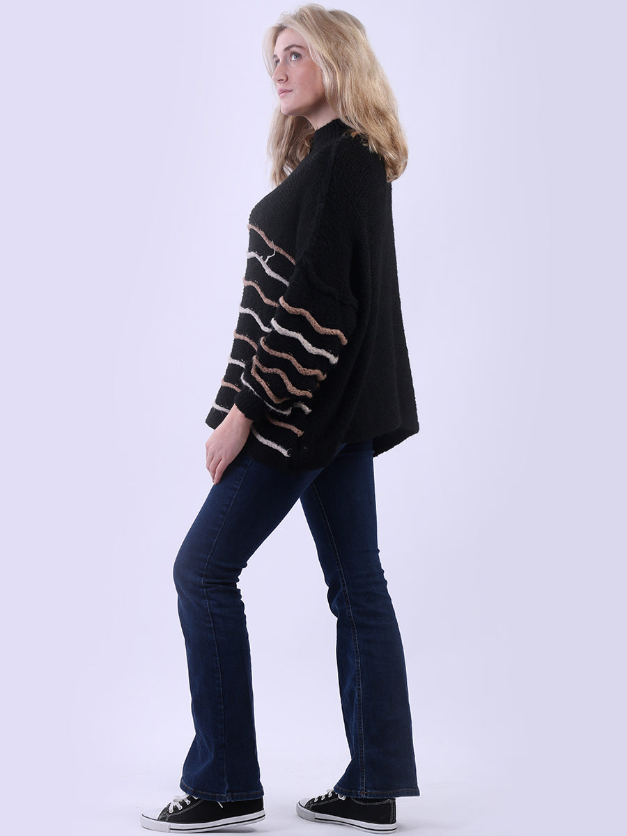 Multi Stripes Knitted Wooly Jumper