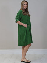 Women Plain Corduroy Midi Dress