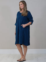 Women Plain Corduroy Midi Dress