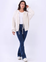 Knotted Crop Knitted Wooly Cardigan