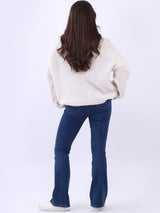 Knotted Crop Knitted Wooly Cardigan