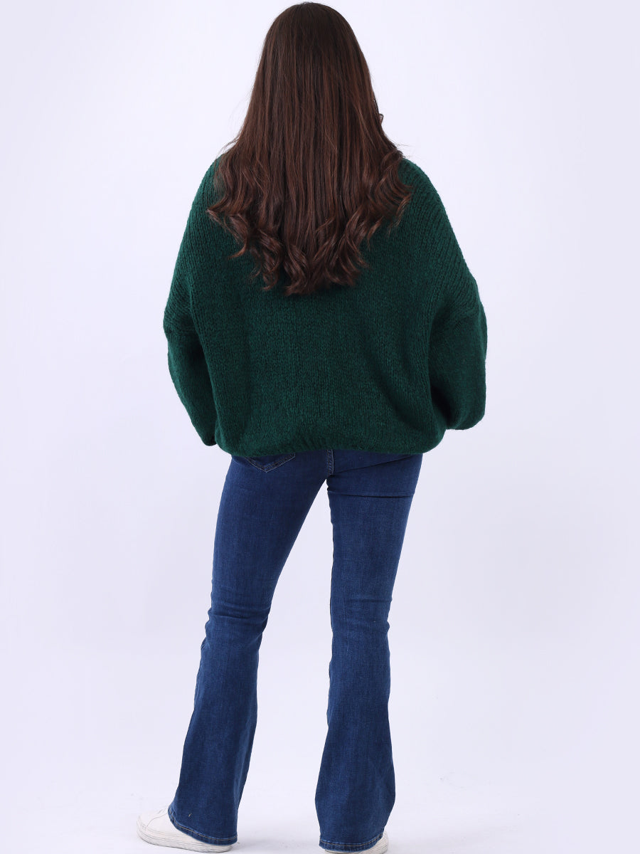 Knotted Crop Knitted Wooly Cardigan