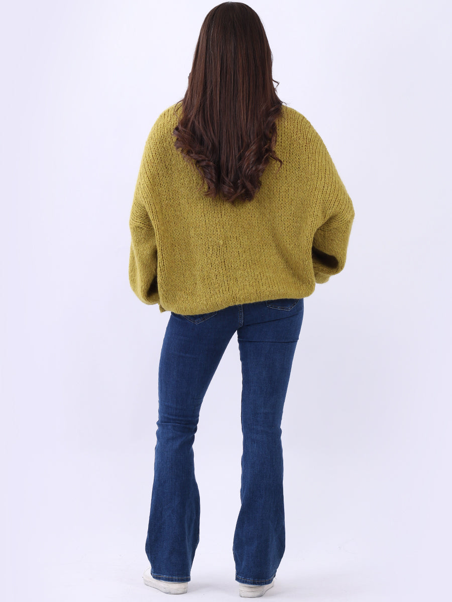 Knotted Crop Knitted Wooly Cardigan