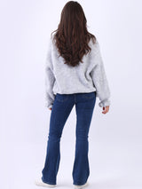 Knotted Crop Knitted Wooly Cardigan