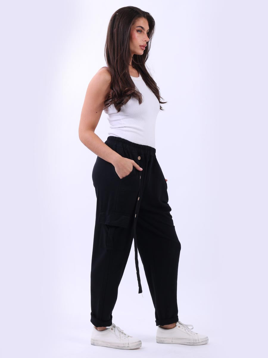 Women Solid Cotton Regular Fit Jogger Pant