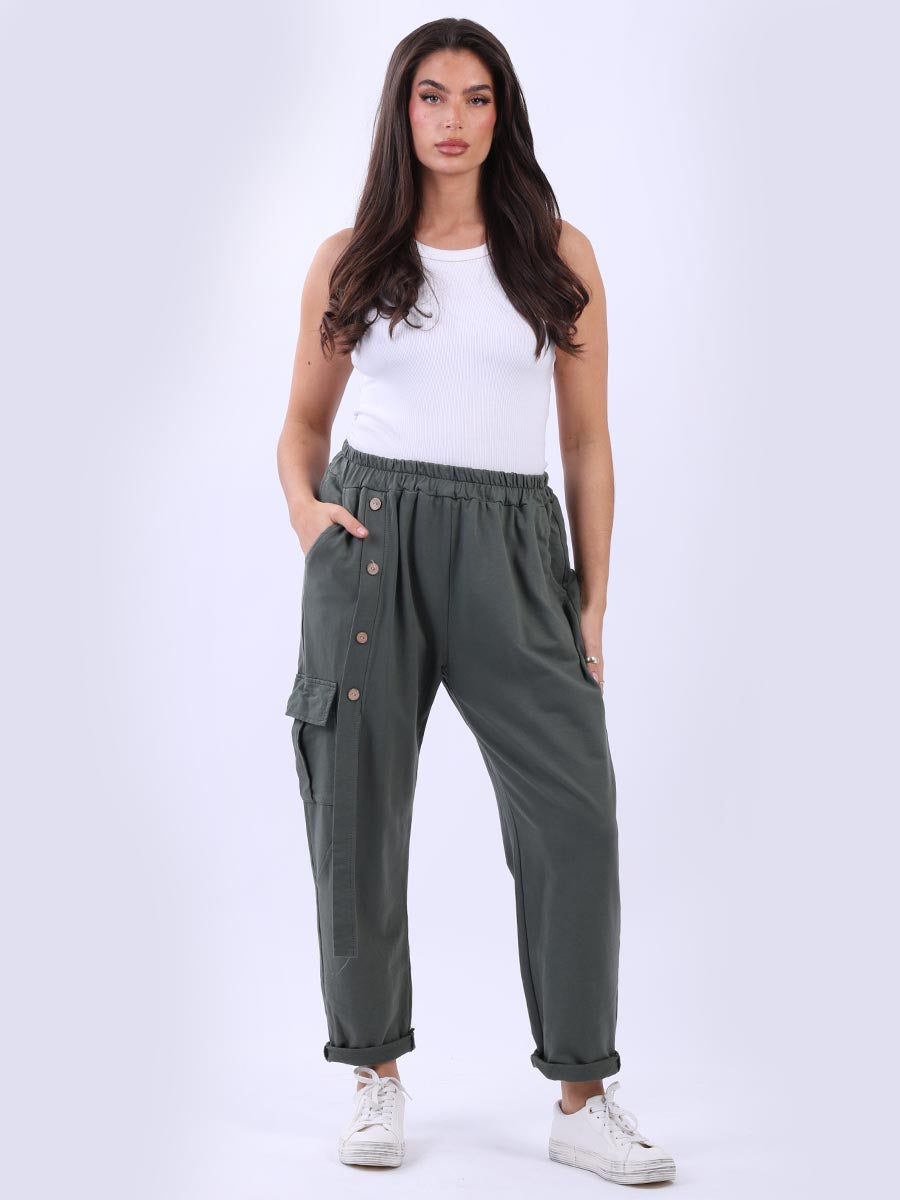 Women Solid Cotton Regular Fit Jogger Pant