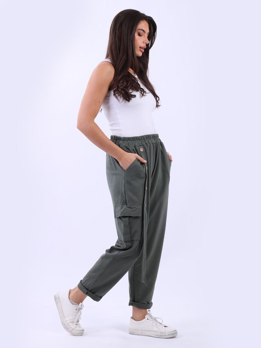 Women Solid Cotton Regular Fit Jogger Pant