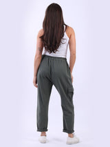 Women Solid Cotton Regular Fit Jogger Pant