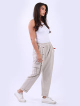 Women Solid Cotton Regular Fit Jogger Pant