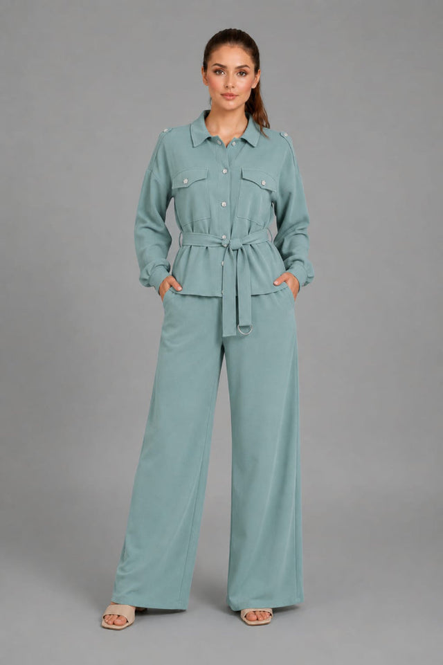 Button Down Shirt CoOrd Set Tiffany