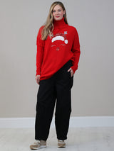 Ladies Batwing Xmas Jumper