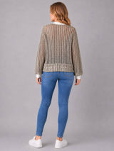Women Mesh Net Cotton Crop Jacket