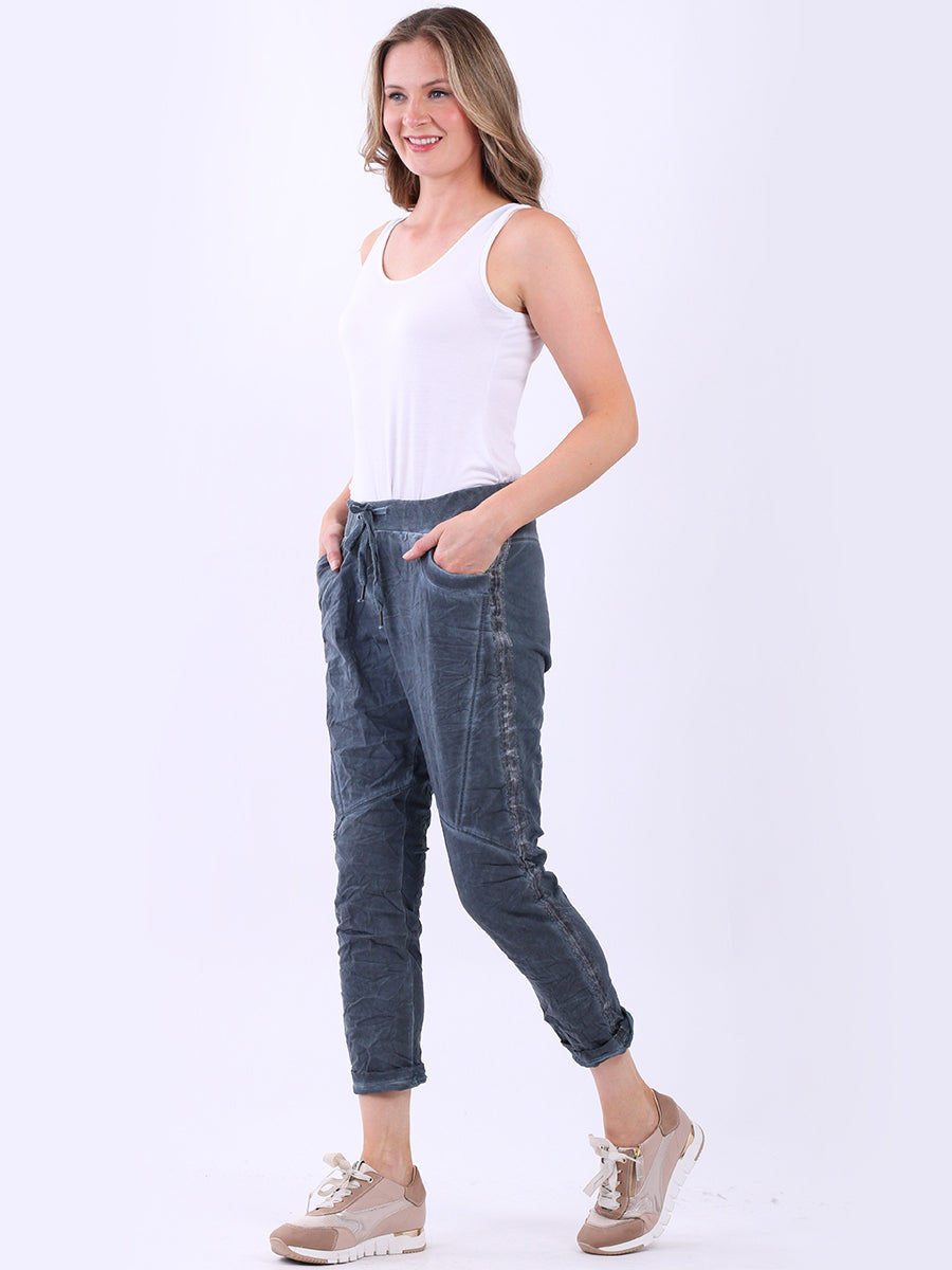 Ladies Cotton Cold Wash Dye Denim Joggers