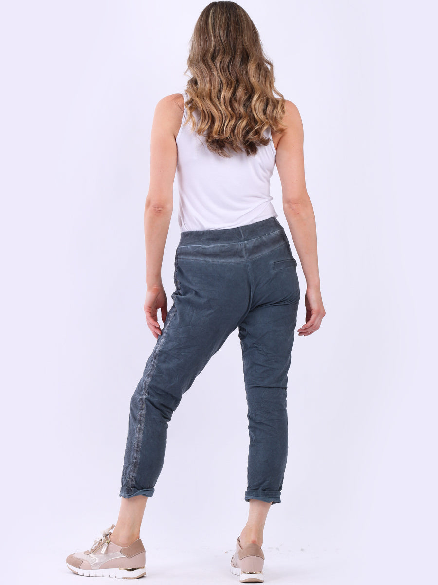 Ladies Cotton Cold Wash Dye Denim Joggers