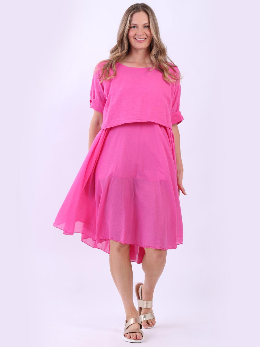 Dual Style Ladies Cotton Lagenlook Cami Summer Dress Yayavoo UK