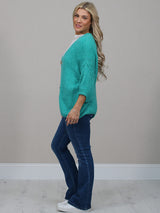 Solid Woolen Knit Button Down Cardigan