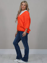 Solid Woolen Knit Button Down Cardigan