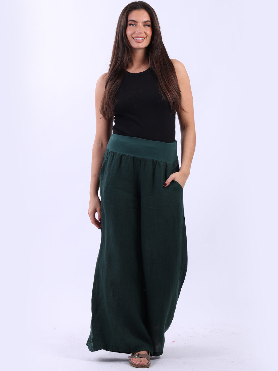 Causal Linen Wide Leg Women Palazzo