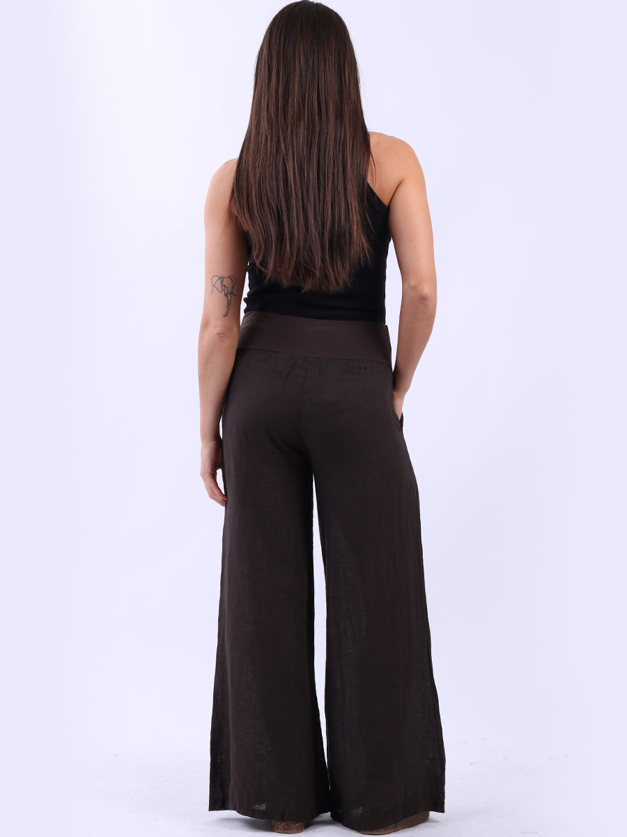 Causal Linen Wide Leg Women Palazzo