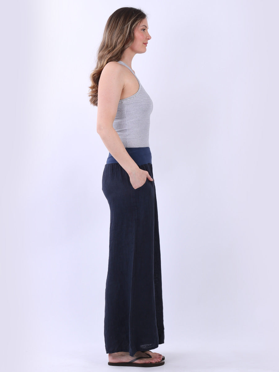 Causal Linen Wide Leg Women Palazzo