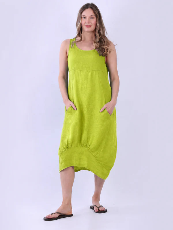 Ladies Linen Balloon Tank Dress