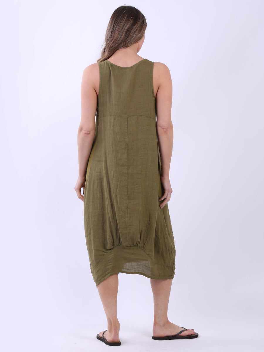 Ladies Linen Balloon Tank Dress