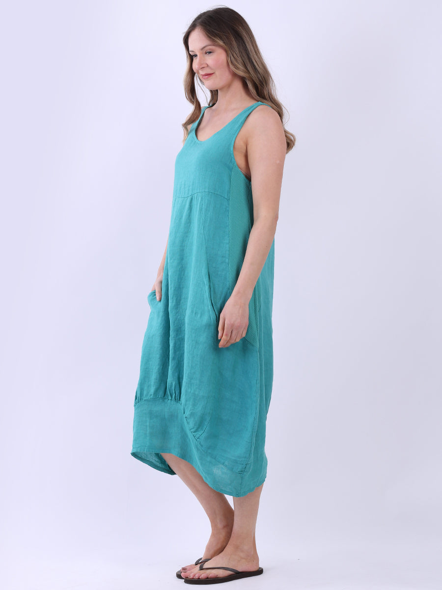 Ladies Linen Balloon Tank Dress