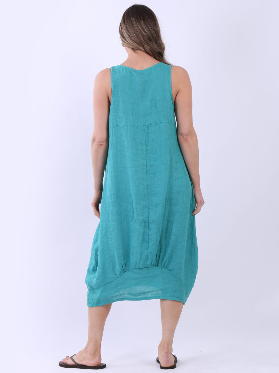 Ladies Linen Balloon Tank Dress