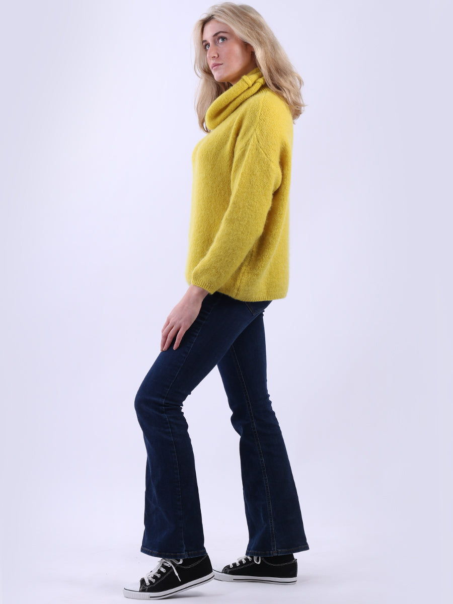 Ladies Crop Boxy Woolen Knit Jumper