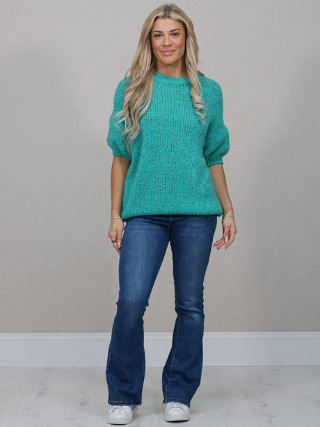 Wool Knitted Baggy Crop Jumper