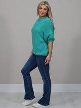 Wool Knitted Baggy Crop Jumper