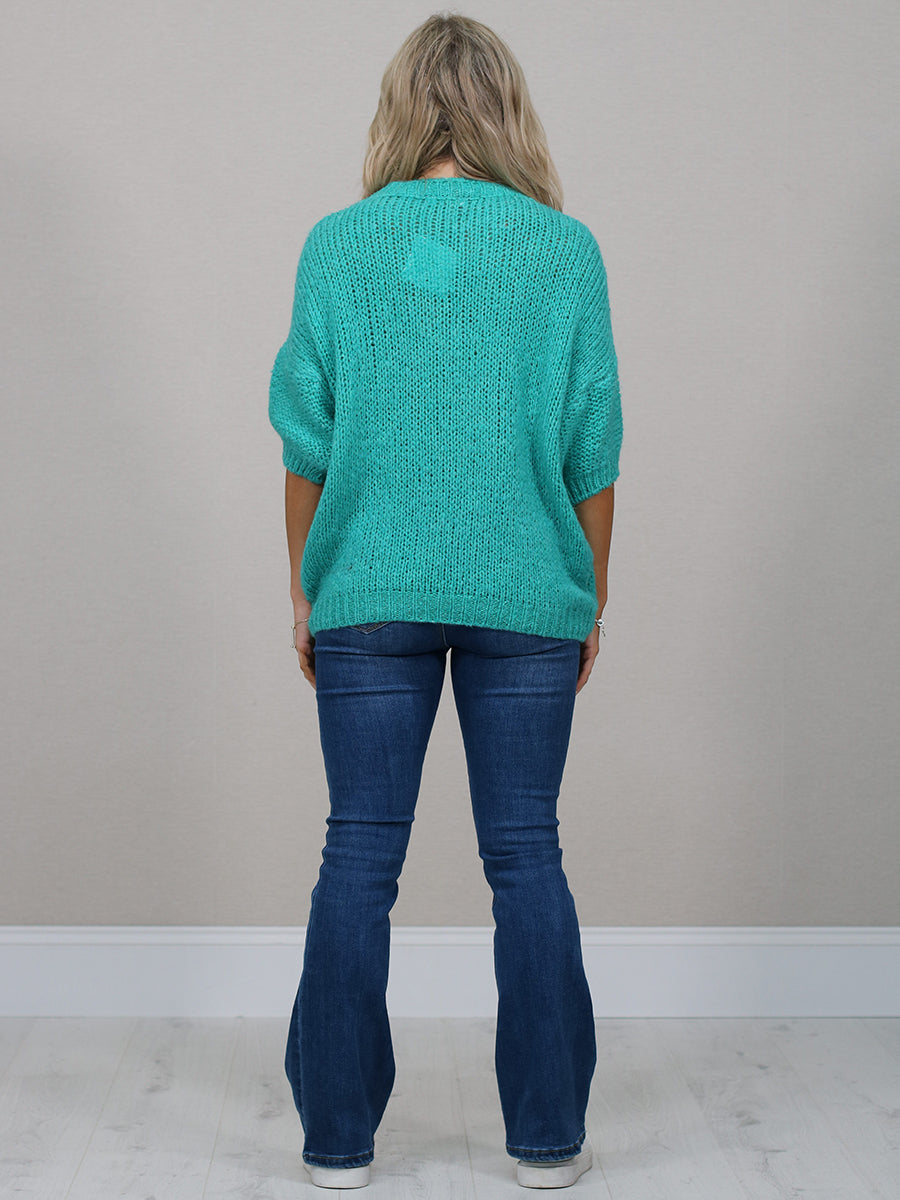 Wool Knitted Baggy Crop Jumper