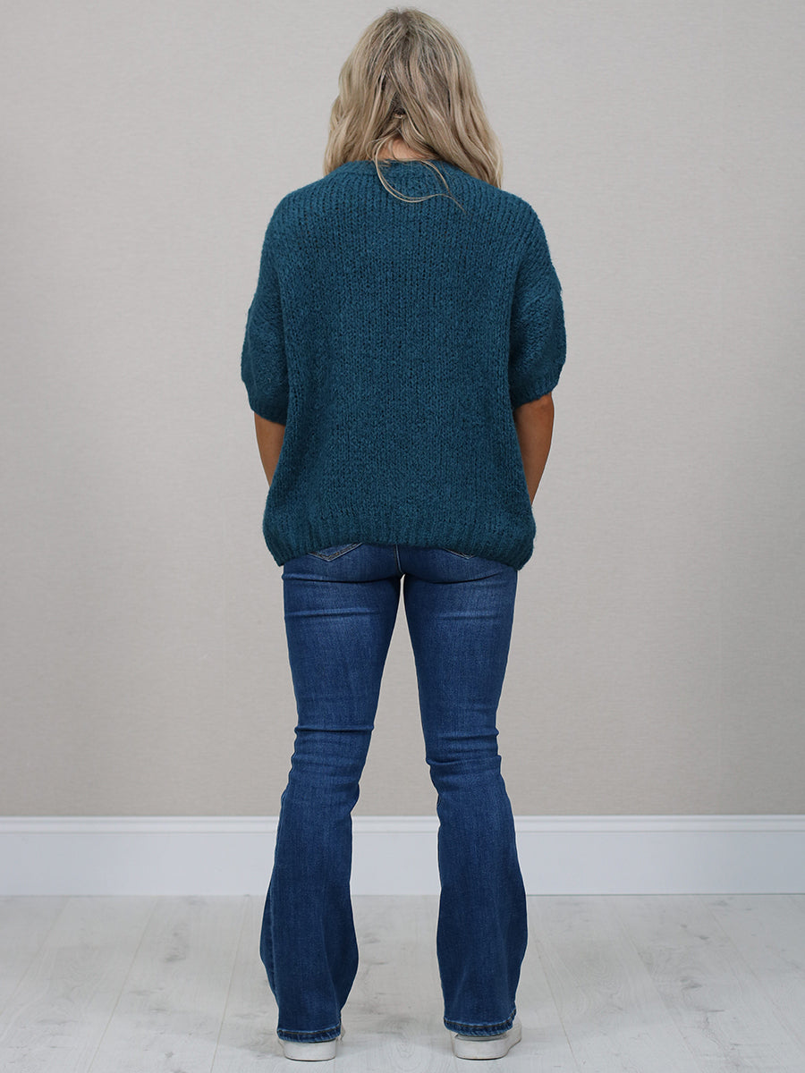 Wool Knitted Baggy Crop Jumper