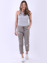 Sequin Cut Out Ladies Magic Pant