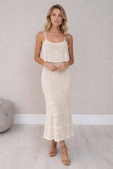 Crochet Maxi Dress Cream
