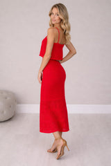 Italian Crochet Knit Bodice Maxi Dress