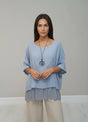Plain Linen Tunic Top Denim