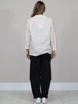 Broderie Eyelet Formal Collar Jacket