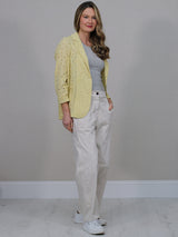 Broderie Eyelet Formal Collar Jacket