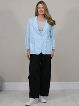 Broderie Eyelet Formal Collar Jacket