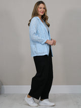 Broderie Eyelet Formal Collar Jacket